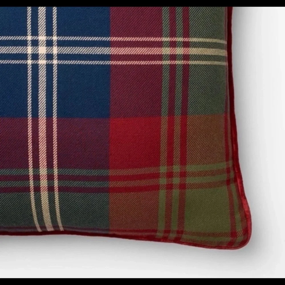 24”x24” Tartan Holiday Plaid Pillow - Threshold™ designed with Studio McGee NEW!